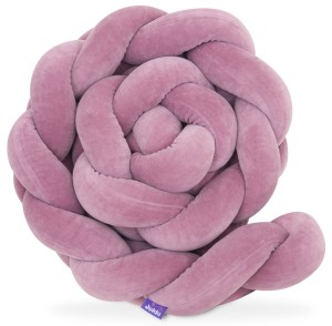 Ochraniacz warkocz do łóżeczka pleciony, 200 cm - Old Rose