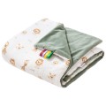 Muślinowy Kocyk dziecięcy 75x100cm - Baby Safari i oliwkowy Velvet - opinie