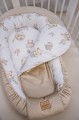 (Outlet) Materac do kokonu Comfort -Boho Bears i Cappuccino Soft Velvet - opinie
