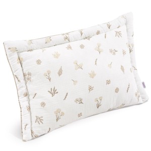 Muślinowa Pełna poduszka 40 x 60cm - Golden Meadow i Ecru Velvet