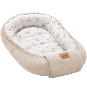 Muślinowy Kokon Comfort - Golden Meadow  i Ecru Velvet