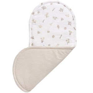 Muślinowy Materac do kokonu XXL - Golden Meadow i Ecru Velvet