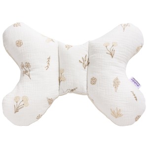 Muślinowa Poduszka motylek - Golden Meadow i Ecru Velvet