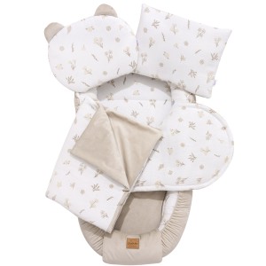 Muślinowy Zestaw 5 elementowy XXL - Golden Meadow i Ecru Velvet