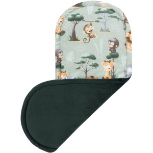 (Outlet) Materac do kokonu Comfort - Tropical Animals i butelkowy Velvet