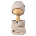 (Outlet) Komin dziecięcy z wełny merino - BEIGE MELANGE - opinie