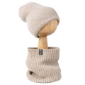 (Outlet) Komin dziecięcy z wełny merino - BEIGE MELANGE - opinie