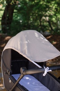 (Outlet) Daszek przeciwsłoneczny do wózka z muślinu - Beige