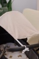 (Outlet) Daszek przeciwsłoneczny do wózka z muślinu - Beige - opinie