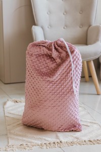 Worek na zestaw przedszkolaka -  Old Rose minky