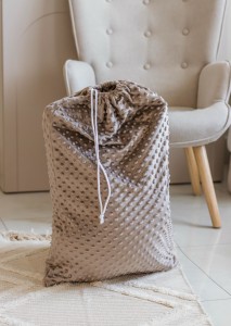 Worek na zestaw przedszkolaka - Mokka minky