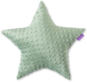 Poduszka gwiazdka Minky - Szałwiowe Minky