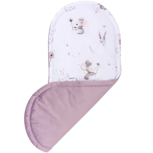 (Outlet) Materac do kokonu Comfort - Lovely Mouse i Wrzosowy Soft Velvet