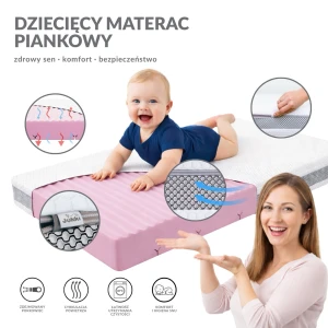 Materac piankowy 120x60 BASIC Honeycomb