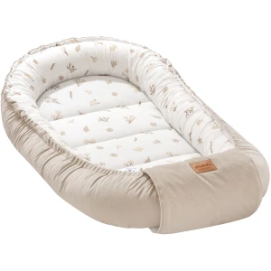 (Outlet) Muślinowy Kokon XXL 65 x 120 cm - Golden Meadow i Ecru Velvet