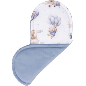 Materac do kokonu Comfort - Pilot Bears i jeansowy Velvet