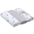 Pieluszki muślinowe 60x80 cm 3pak - Teddy Stars - opinie