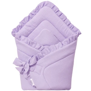 (Outlet) Rożek niemowlęcy muślinowy - Violet