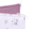 (Outlet) Ochraniacz do łóżeczka - Lovely Mouse i Wrzosowy Soft Velvet - opinie