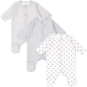 (Outlet) Pajacyk 3 pack Basic Grey Melange