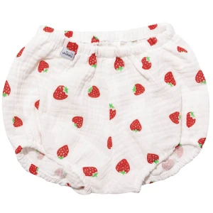 Bloomersy muślinowe - Strawberries