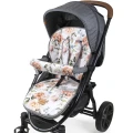Dwustronna wkładka do wózka spacerowego - Peony White - opinie