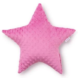 Poduszka gwiazdka Minky - purpurowe Minky