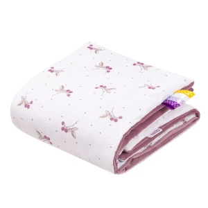 Kocyk niemowlęcy 55x75cm - Blackberry Dreams i Old Rose Velvet 