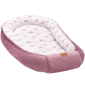 Kokon XXL 65 x 120 cm - Blackberry Dreams  i Old Rose Velvet 