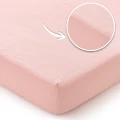 Muślinowe prześcieradło z gumką do łóżeczka 120x60cm - Pink - opinie