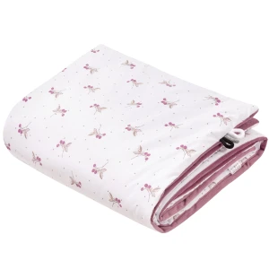 Kocyk przedszkolaka 100x140cm - Blackberry Dreams i Old Rose Velvet