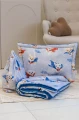 Zestaw przedszkolaka (kocyk z poduszką) - Super Puppy Blue i Granatowe Minky - opinie