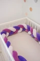 Ochraniacz warkocz do łóżeczka pleciony, 200 cm - Violet Mix - opinie