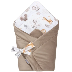 Rożek niemowlęcy Velvet - African Dreams i Mocha Soft Velvet