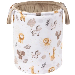 Kosz na zabawki, dwustronny - African Dreams i Mocha Soft Velvet