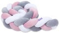 (Outlet) Ochraniacz warkocz do łóżeczka pleciony, 200 cm - Mix Pink - opinie