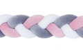 (Outlet) Ochraniacz warkocz do łóżeczka pleciony, 200 cm - Mix Pink - opinie