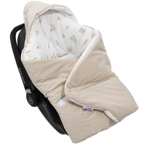 (Outlet) Muślinowy Kocyk do fotelika samochodowego - Golden Meadow i Ecru Velvet