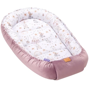 (Outlet) Kokon XXL 65 x 120 cm - Candy Circus i wrzosowy Soft Velvet