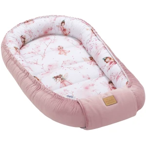 (Outlet) Kokon XXL 65 x 120 cm - Little Fairy i Smokey Pink Soft Velvet