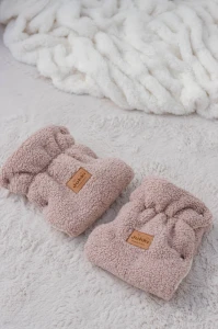 (Outlet) Podwójne mufki do wózka Boucle - Pink