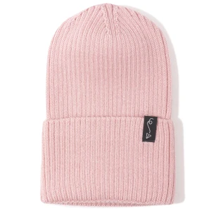 Czapeczka z wełny Merino - LIGHT PINK
