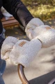 Podwójne mufki do wózka Boucle - Beige - opinie