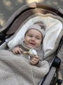 Zimowy, uniwersalny śpiworek dziecięcy Boucle do wózka, gondoli, sanek - Beige - opinie