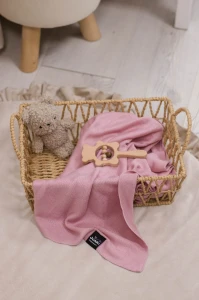 Otulacz bambusowy – kocyk mgiełka – old rose